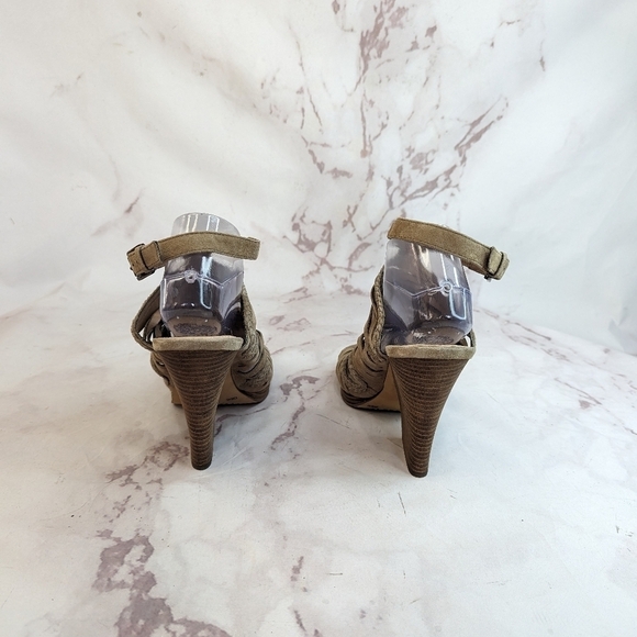 Vince Camuto Bootie Womens 12 42 Ankle Cage Strappy Jamil Braided Suede Shoes - Picture 3 of 11